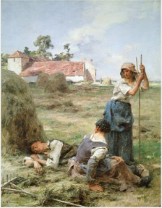 Harvesters at Rest by Léon Augustin Lhermitte