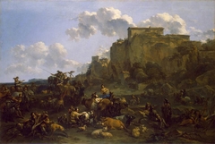 Hunters Resting by Nicolaes Pieterszoon Berchem