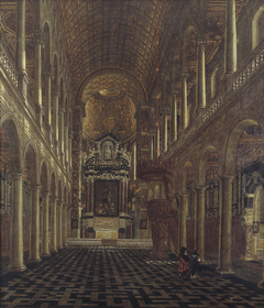 Interieur van de Jezuiëtenkerk in Antwerpen by Willem Schubart von Ehrenberg