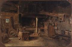 Interior of a Smithy by Eliphalet Frazer Andrews