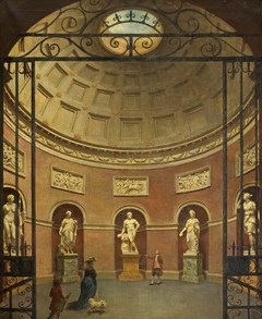 Interior of the Pantheon, Stourhead by Samuel Woodforde