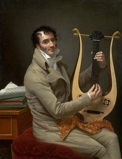 Joseph-Dominique Fabry Garat Playing a Lyre Guitar by Adèle Romany