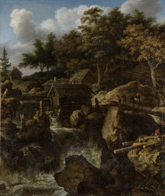 Landscape in Sweden with Waterfall by Allaert van Everdingen