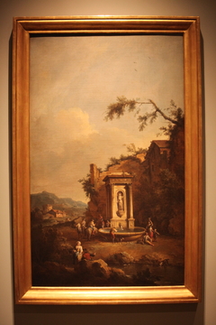 Landscape with a fountain by Giuseppe Zais