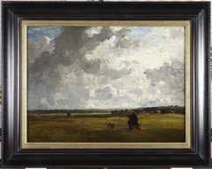 Landscape with Painter at Easel by Constant Troyon