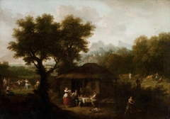 Landscape with Pastoral Figures and Animals (from Milton's 'L'Allegro' [1645]) by Francesco Zuccarelli