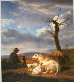 Landscape with Sheep and Shepherd by Adriaen van de Velde