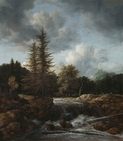 Landscape with Waterfall by Jacob van Ruisdael