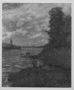 Landschaft am Rhein by Hans Thoma