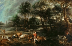 Landschaft mit Kühen und Entenjägern by Peter Paul Rubens