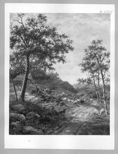 Landschaft mit Schafherde by Johannes Hermanus Barend Koekkoek