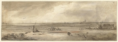 Landschap met gezicht op Naarden by Jan Ruyscher