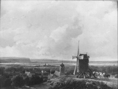 Landschap met molen by Andreas Schelfhout