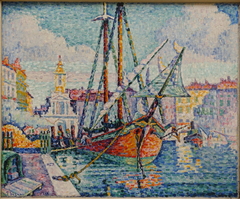 Le bateau d'oranges, Marseille by Paul Signac