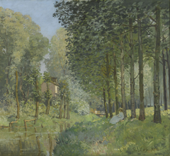 Le Repos au bord d'un ruisseau. Lisière de bois by Alfred Sisley