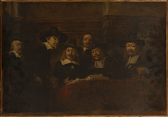 Les syndics des drapiers, copie d'après Rembrandt by Félix Ziem