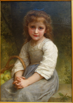 Little Girl with Basket of Apples by William-Adolphe Bouguereau