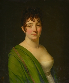 Madame Bocquet with a green shawl by Anne-Louis Girodet de Roussy-Trioson