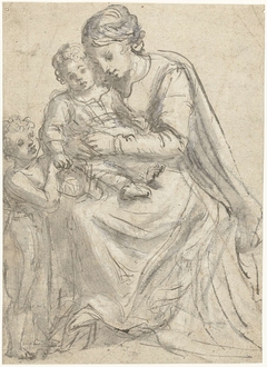 Madonna met Christuskind en Johannes-knaapje by Leonello Spada