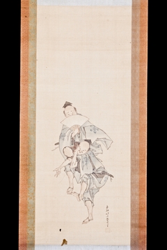 Manzai Performers by Katsushika Hokusai