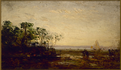 Martigues, effet de crépuscule by Félix Ziem