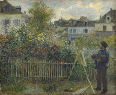 Monet Painting in his Garden at Argenteuil by Auguste Renoir