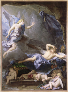 Morpheus awakening as Iris draws near by René-Antoine Houasse