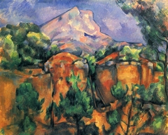 Mountains Mont Sainte-Victoire Seen from the Bibémus Quarry by Paul Cézanne