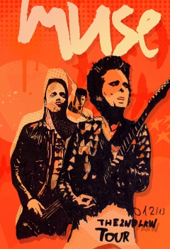 Muse tour collection poster by Giulio Iurissevich