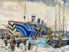 Olympic with Returned Soldiers by Arthur Lismer