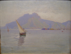 Palermo harbour by Carl Wilhelm Bøckmann Barth