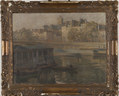 Parijs, Quai de l'hotel de ville by Louis-Maurice Berthe