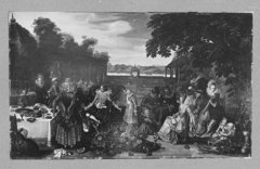 party in a park by Esaias van de Velde I