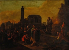 Paul and Barnabus at Lystra by manner of Jacob Willemsz de Wet the Elder