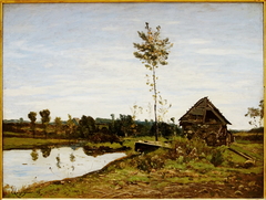 Paysage à la mare by Henri Harpignies