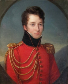 Portrait d'Alfred de Vigny (1797-1863), en uniforme de gendarme de la Maison du roi by François Kinson