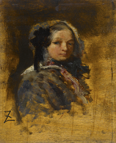 Portrait de jeune fille by Félix Ziem