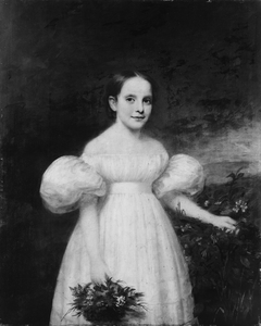 Portrait of a Girl with Flowers by Samuel Lovett Waldo