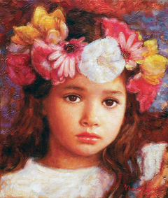 "Portrait of a little girl" by Οδυσσέας Οικονόμου