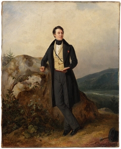 Portrait of an Unknown Man in a Landscape by Pierre Duval Le Camus