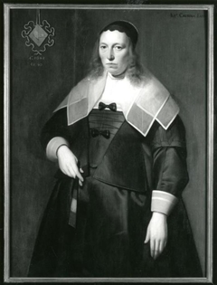 Portret van Catharina Evertsdr. Entens van Mentheda by Master of the three-quarter figures