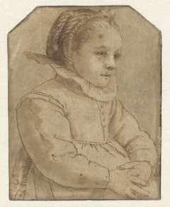 Portret van een meisje by Unknown Artist