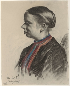 Portret van een Oostenrijkse by Thérèse Schwartze