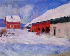 Red Houses at Bjornegaard, Norway by Claude Monet