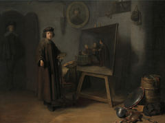 Rembrandt in his Studio by Gerrit Dou