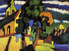 Riegsee, the Village Church by Wassily Kandinsky