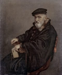 Ritratto di vecchio seduto by Giovanni Battista Moroni