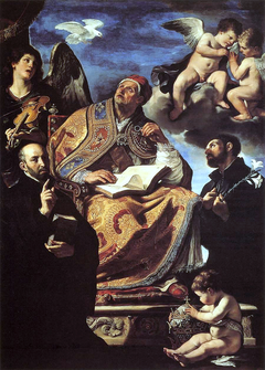 Saint Gregory the Great with Jesuit Saints by Guercino