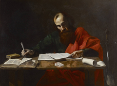 Saint Paul Writing His Epistles by Valentin de Boulogne