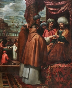 San Juan de Mata entrega las cartas del Papa al rey de Marruecos en la primera redención by Vincenzo Carducci